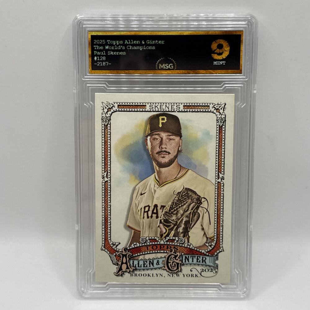 2025 Topps Allen & Ginter #128 Paul Skenes Base - PIT Pirates Graded 9 Mint Card